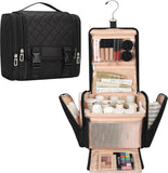 Carica l'immagine nel visualizzatore di Gallery, Borsa da toilette da appendere per donna, borsa da toilette da viaggio, organizer da toilette da tenere in piedi con gancio, grande borsa per trucchi e cosmetici, organizer da toilette portatile da appendere